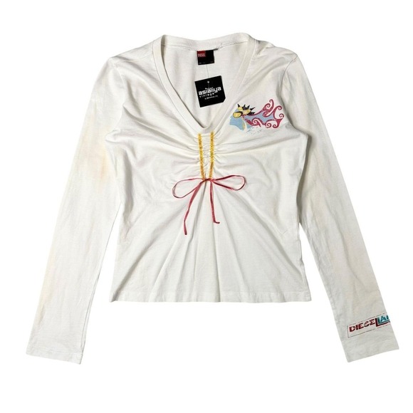 Diesel Tops - Diesel ruched graphic long sleeve